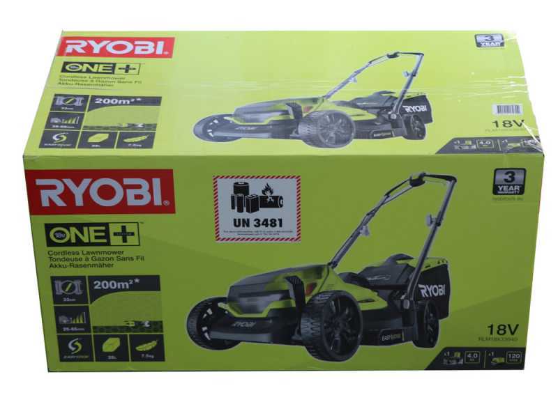 Ryobi RLM18X33B40 - Cortac&eacute;sped de bater&iacute;a - 18V/4Ah - Corte de 33 cm