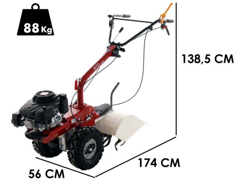 Eurosystems P70 EVO - Motocultor de gasolina - Loncin LC1P75F - 7HP