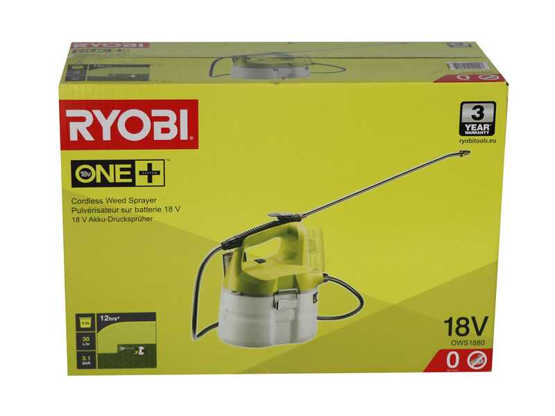 Ryobi OWS1880 - Pulverizador de bater&iacute;a - 18V - Dep&oacute;sito 3.5 L - BATER&Iacute;A Y CARGADOR NO INCLU&Iacute;DOS