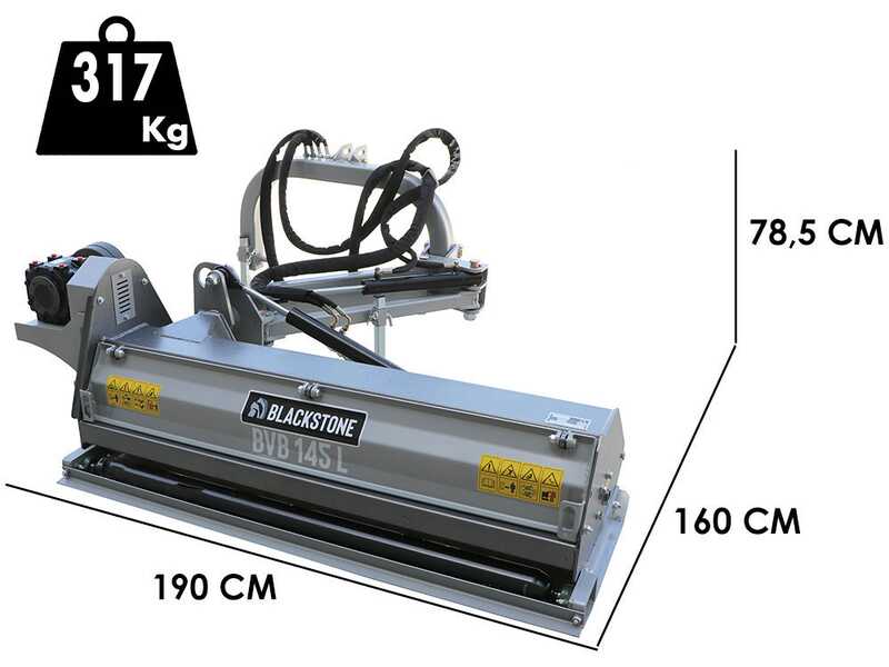 BlackStone BVL 145 L - Trituradora lateral de brazo para tractor - Serie ligera