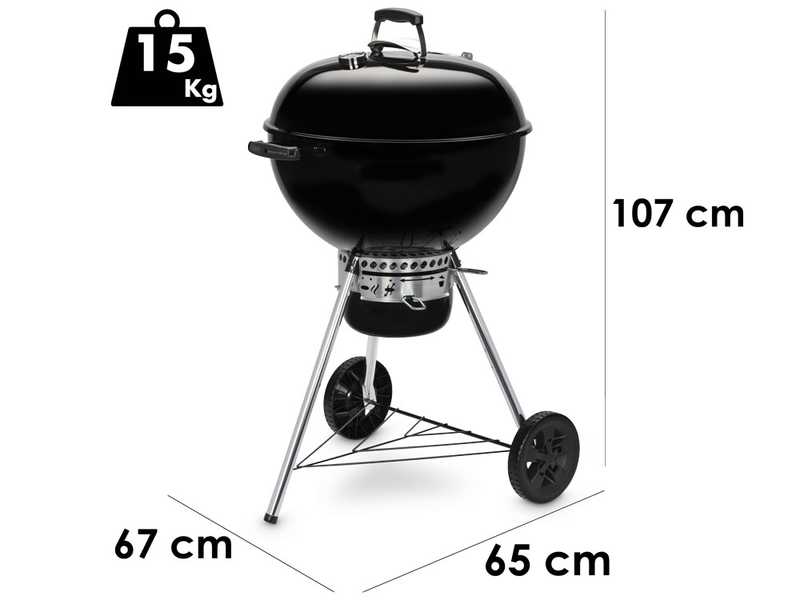 Weber Kettle E-5730 BLK - Barbacoa de carb&oacute;n