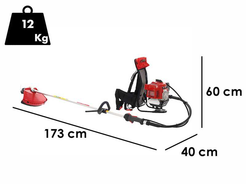 Kawasaki TJ 53 E ZP - Desbrozadora de mochila profesional - Barra Blue Bird