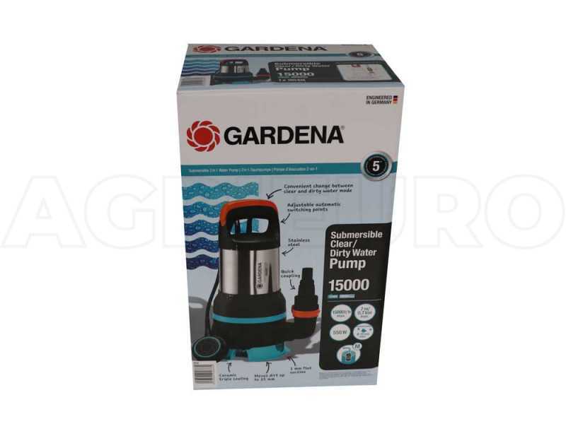 Gardena 15000 - Bomba sumergible de aguas sucias y limpias 2 en 1 - de acero INOX