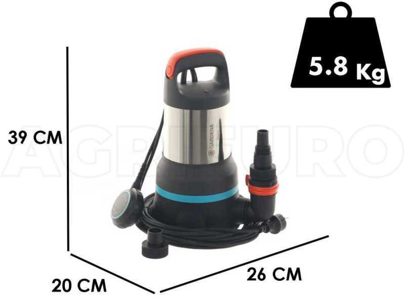 Gardena 15000 - Bomba sumergible de aguas sucias y limpias 2 en 1 - de acero INOX