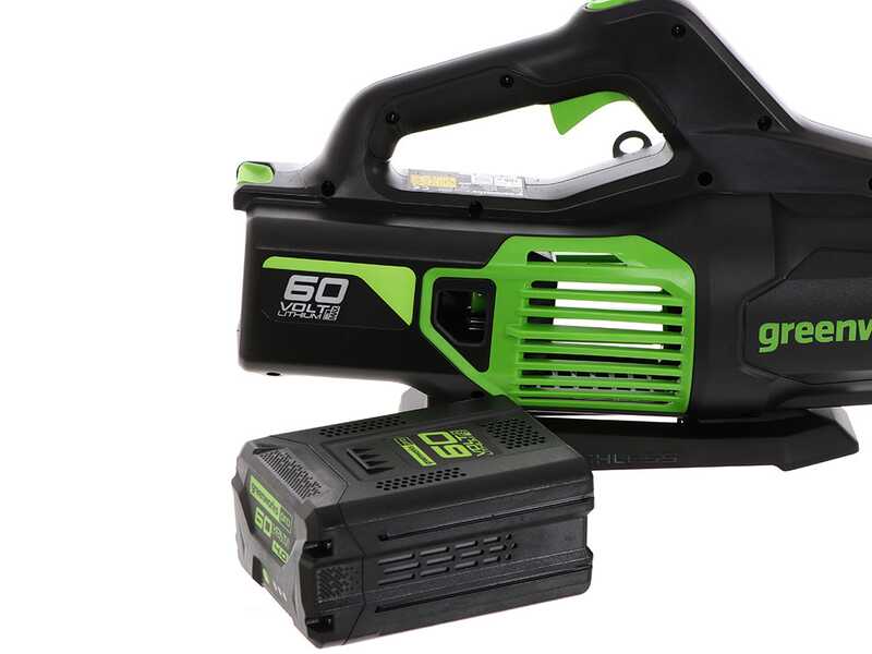 Soplador axial de bater&iacute;a Greenworks GD60AB 60 V - Bater&iacute;a de 4Ah/60V