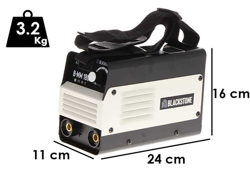 Soldadora inverter con electrodo de corriente continua Blackstone B-WM 180 - 180 A - con Kit MMA