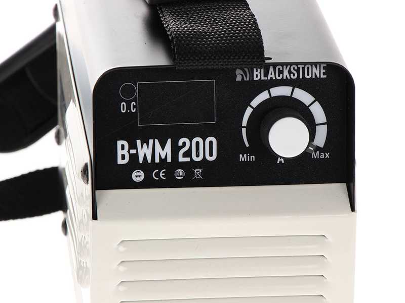Soldadora inverter con electrodo de corriente continua Blackstone B-WM 200 - 200 A - con Kit MMA