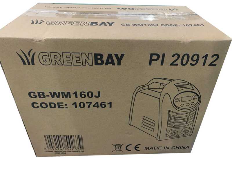 Soldadora inverter con electrodo de corriente continua GREENBAY GB-WM 160J - 160A - con Kit MMA