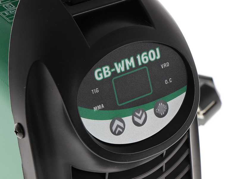 Soldadora inverter con electrodo de corriente continua GREENBAY GB-WM 160J - 160A - con Kit MMA