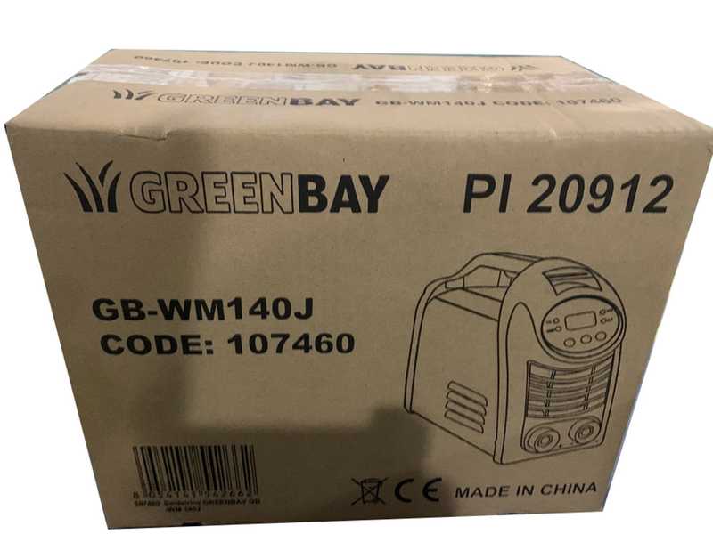Soldadora inverter con electrodo de corriente continua GREENBAY GB-WM 140J - 140A - con Kit MMA