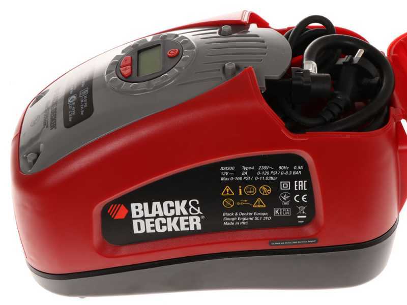 Black &amp; Decker ASI300-QS - Compresor de aire port&aacute;til sin aceite - 11 Bar Max