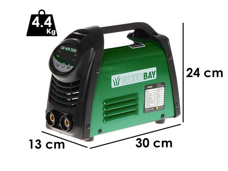Soldadora inverter con electrodo de corriente continua GREENBAY GB-WM 200J - 200A - con Kit MMA