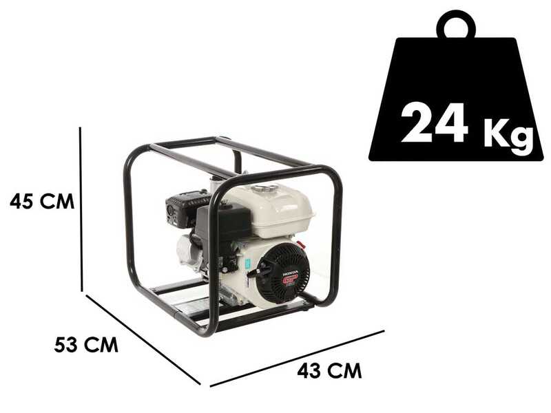 Motobomba de riego con motor de gasolina AGT 2&quot; GP160 - Racores de 50 mm