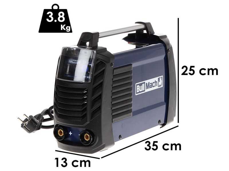 Soldadora inverter con electrodo de corriente continua BullMach BM-WM 180N - 180A - con Kit MMA