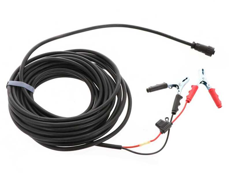 Castellari Vertigo Carbon C 12V - Vareador de aceitunas el&eacute;ctrico de bater&iacute;a tipo autom&oacute;vil con cable incluido - P&eacute;rtiga telesc&oacute;pica en aluminio 190/240 cm