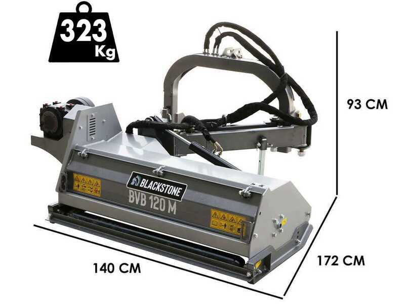 BlackStone BVM 120 M - Trituradora lateral de brazo para tractor - Serie mediana