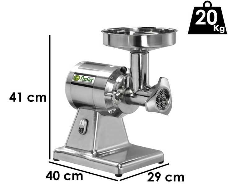 Fimar TC12TS - Picadora de carne el&eacute;ctrica - 230 V - 1 HP - Grupo de trituraci&oacute;n en acero inoxidable - sin inversor de marcha