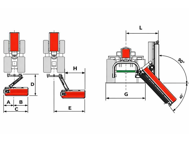 BlackStone BVH 140 H - Trituradora lateral de brazo para tractor - Serie medio-pesada