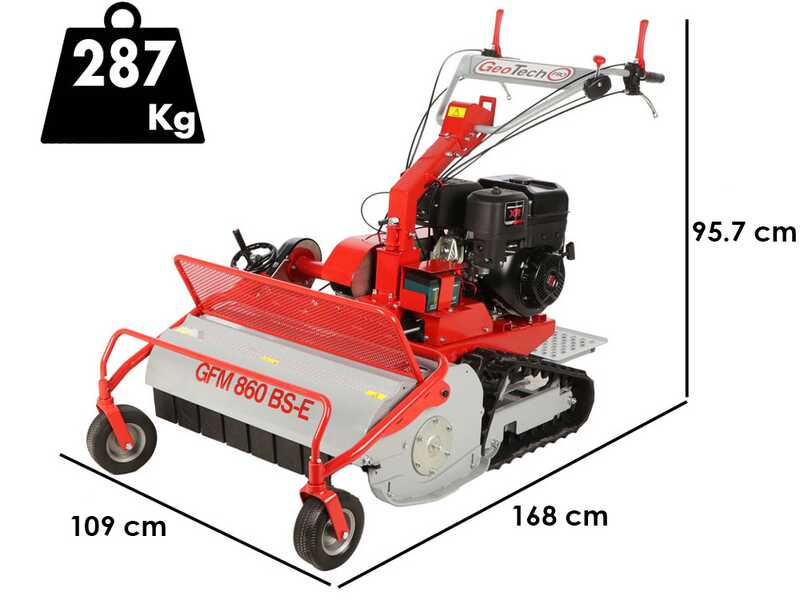 GeoTech-Pro GFM 860 BS-E - Desbrozadora profesional de martillos - B&amp;S XR2100