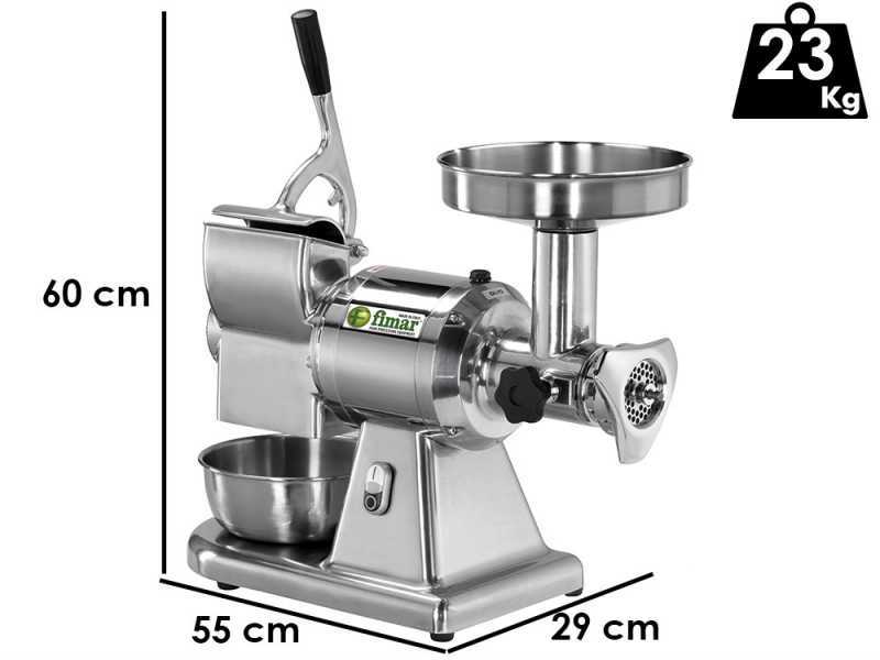 Fimar TC12T  - Picadora de carne el&eacute;ctrica - Rallador integrado - grupo de trituraci&oacute;n en inox -400V