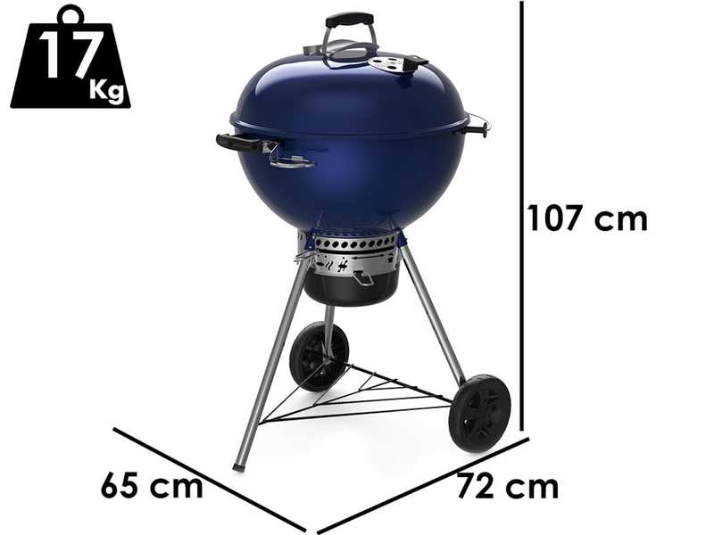 Weber Master Touch GBS C-5750 Deep Ocean Blue - Barbacoa de carb&oacute;n