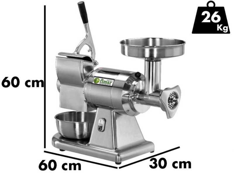 Fimar TC12AT  - Picadora de carne el&eacute;ctrica - Rallador integrado - grupo de trituraci&oacute;n de aluminio -400V
