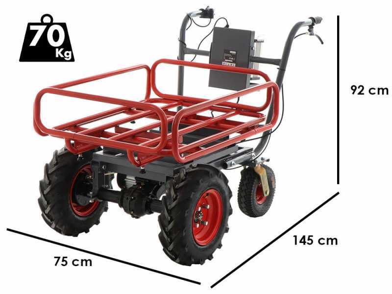 Carretilla de bater&iacute;a Geotech CAR 300T-T PLUS - Bater&iacute;a de 40V y 6 Ah