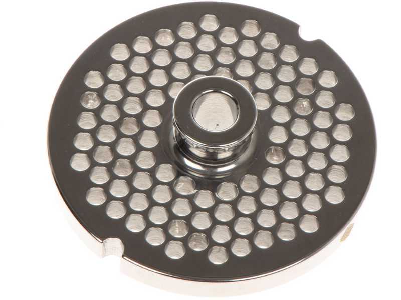 Placa para picadora de carne  N.12 - agujeros de  &Oslash; 6 mm - di&aacute;metro placa 69 mm