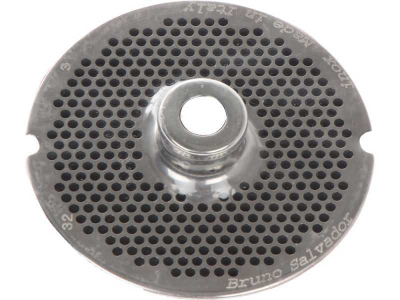 Placa para picadora de carne N.8 - agujeros de &Oslash; 8 mm - di&aacute;metro placa 61 mm