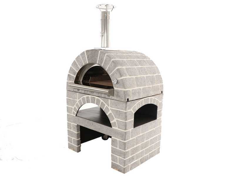 Horno de le&ntilde;a para pizza de exterior Pulcinella Stone Grigio - 4 pizzas