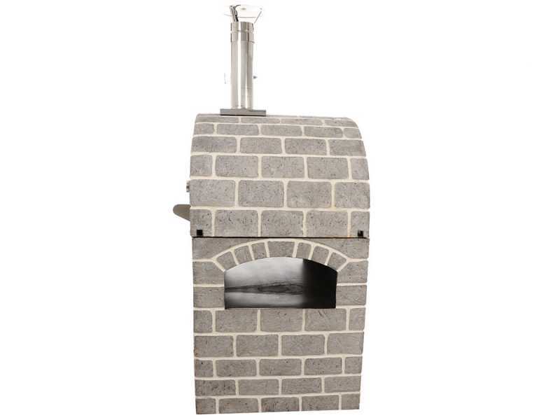 Horno de le&ntilde;a para pizza de exterior Pulcinella Stone Grigio - 4 pizzas