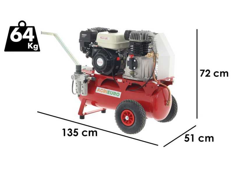 Motocompresor de gasolina Krisone 580 - Motor Sbaraglia 6,5 HP