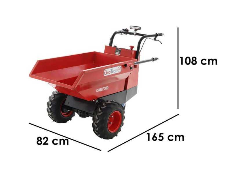 Carretilla de ruedas a bater&iacute;a GeotechPro Mini Dumper Car E300 - Caja dumper 300 Kg