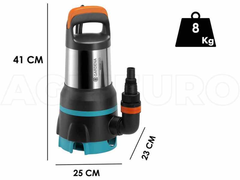Bomba Gardena Acquasensor 19500 2 en 1  para agua limpia y sucia - de acero inoxidable