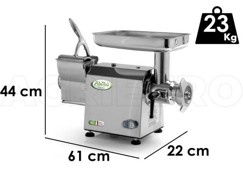 Fama TGI22  - Picadora de carne el&eacute;ctrica - Con rallador integrado - Grupo trituraci&oacute;n en inox - 400V 