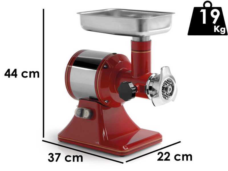Fama TS12R Retr&ograve; - Picadora de carne el&eacute;ctrica  - Unidad de triturado en Inox - 400V