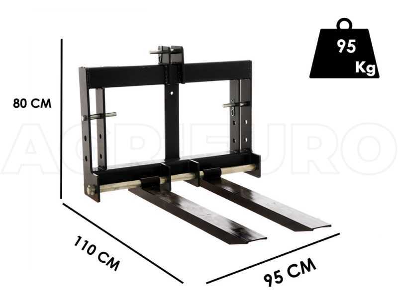 Blackstone B-PF 700 - Horquillas portapalets para tractor - Capacidad 700 Kg