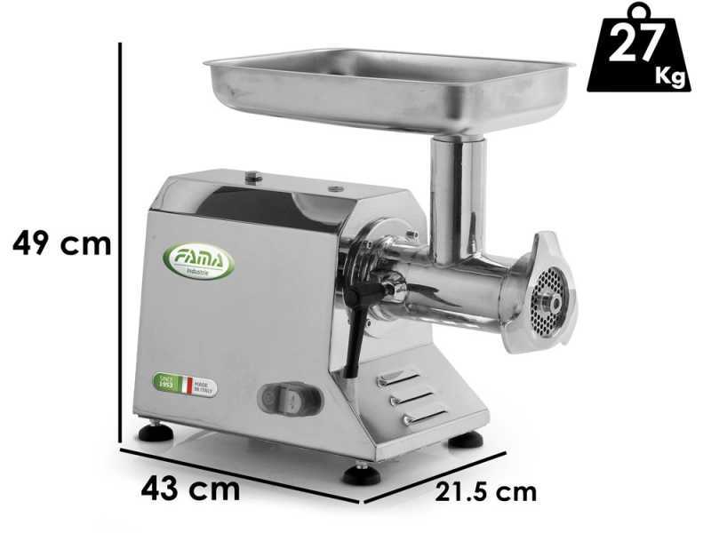 Fama TIK22 UNIKO - Picadora de carne el&eacute;ctrica - Cuerpo y grupo de triturado en acero Inox - 230V