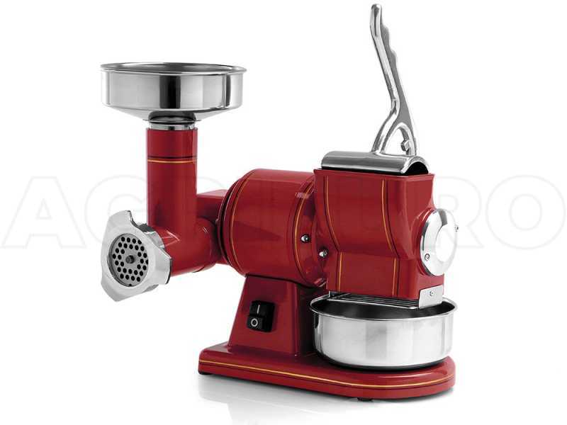 Fama TG8R RETR&Oacute; - Picadora de carne el&eacute;ctrica - Rallador integrado - Unidad de triturado en acero Inox