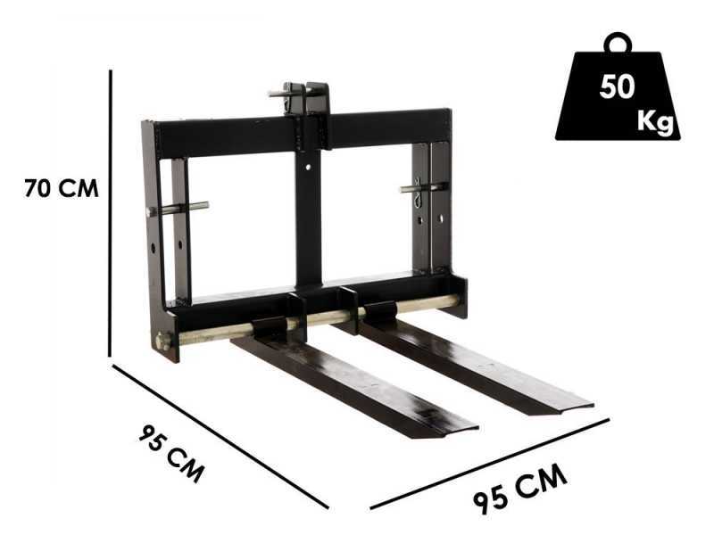 Blackstone B-PF 300 - Horquillas portapalets para tractor - Capacidad 300 Kg