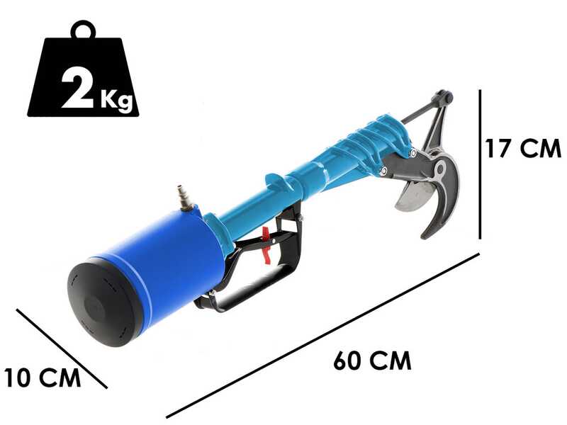 Tijeras de podar neum&aacute;ticas Paterlini Ara 8/U - empu&ntilde;adura directa - de aire comprimido