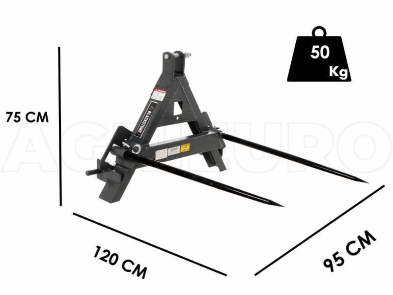 Blackstone B-BF 1100 - Horquillas para pacas - Enganche de 3 puntos para tractor