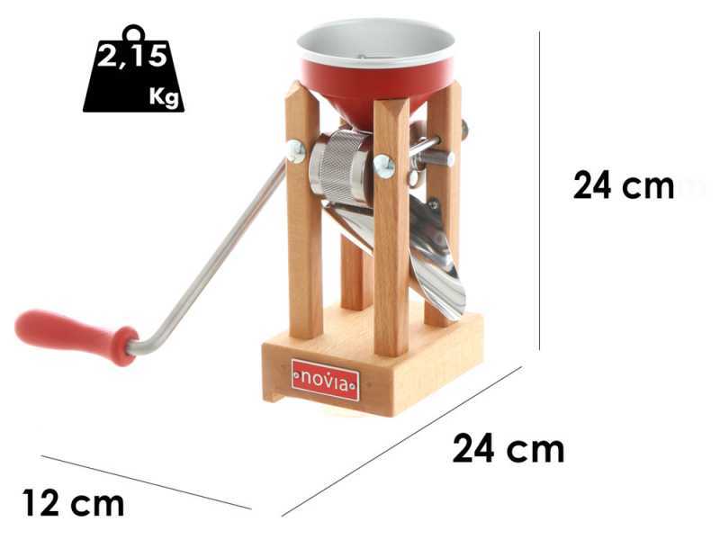 Eschenfelder Novia nr1200 aluminio rojo 150g - Molino manual para copos con rodillos de acero inoxidable