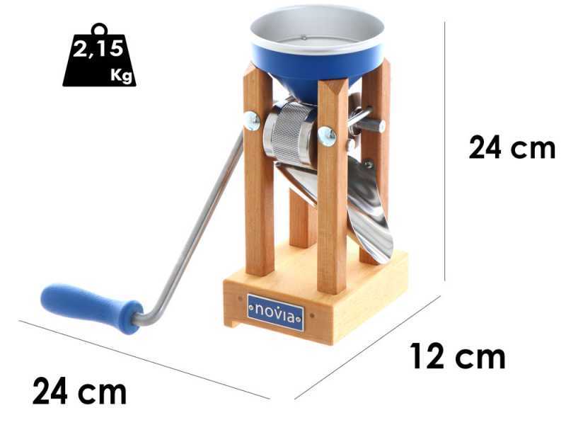 Eschenfelder Novia nb1200 aluminio azul 150g - Molino manual para copos con rodillos de acero inoxidable