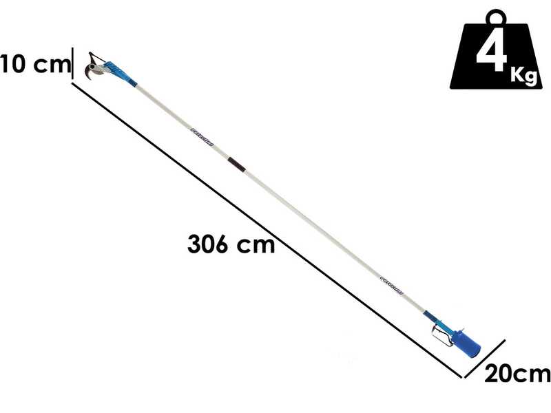Tijeras de podar neum&aacute;ticas Paterlini Ara 8/U - p&eacute;rtiga fija de 2.5 metros - de aire comprimido