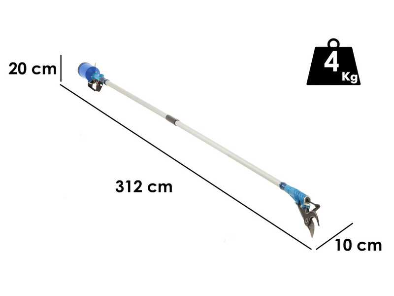 Tijeras de podar neum&aacute;ticas Paterlini Ara 8/D - p&eacute;rtiga fija de 2.5 m - de aire comprimido