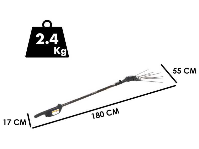 Zanon Karbonium PRO AL 200 - Vareador de aceitunas de bater&iacute;a - P&eacute;rtiga telesc&oacute;pica