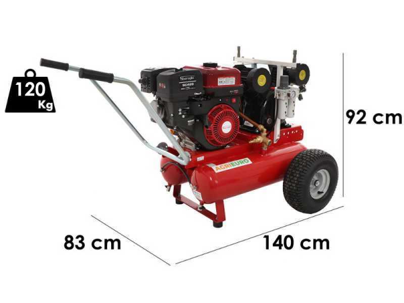 Motocompresor de gasolina Texas 900 - Motor Sbaraglia SC420 - 14 HP