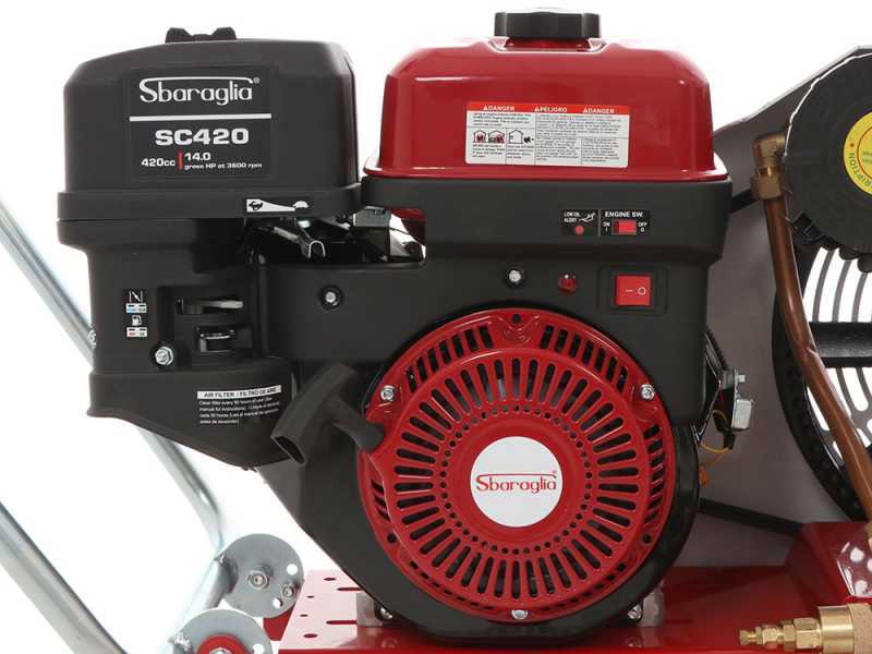 Motocompresor de gasolina Texas 900 - Motor Sbaraglia SC420 - 14 HP
