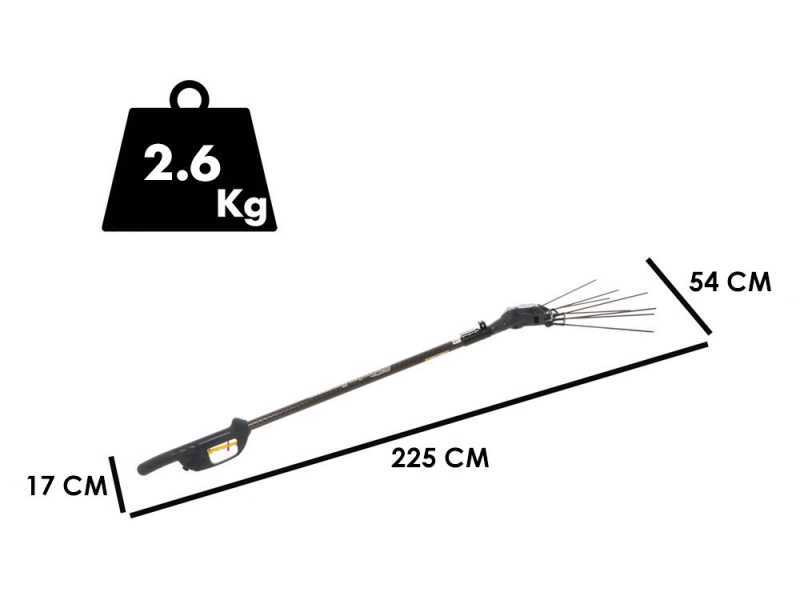 Zanon Karbonium PRO AL 300 - Vareador de aceitunas de bater&iacute;a - P&eacute;rtiga telesc&oacute;pica